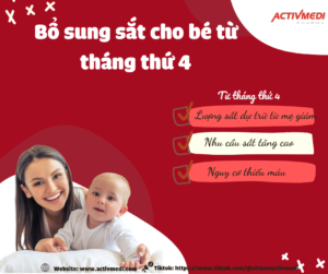 bổ sung sắt cho trẻ từ tháng thứ 4