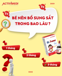 bé uống sắt bao lâu thì có hiệu quả ?