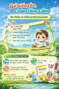 Bé biếng ăn chậm tăng cân?